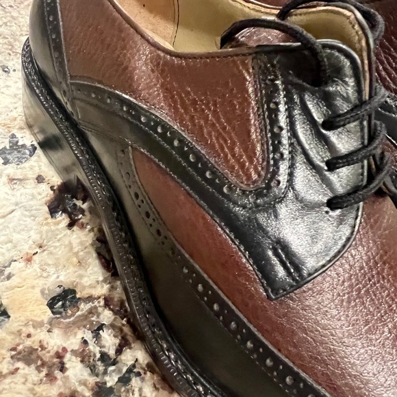 men’s shoes- handmade- new- spain- two tone leather - Picture 3 of 11